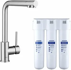 Смеситель для кухни с подключением к фильтру Swedbe Selene Plus нержавеющая сталь K8540K, 1