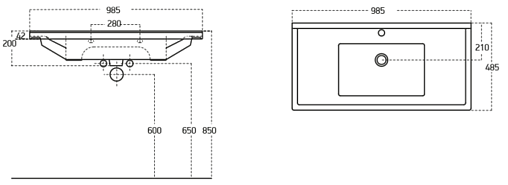 Раковина Sanovit Exclusive 100 белый 8100-KL