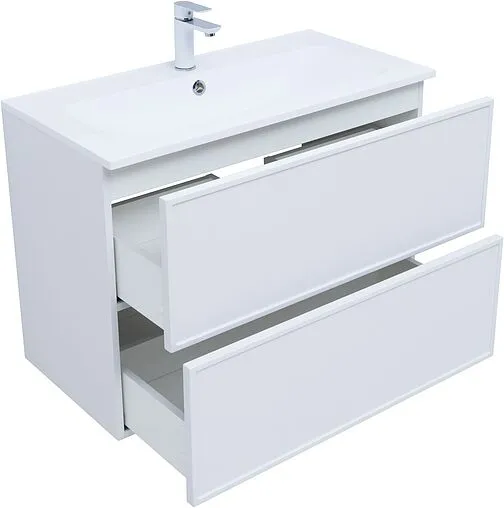 Тумба-умывальник Aquanet Арт 90 белый матовый 00313256+00318928