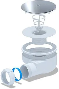 Сифон для душевого поддона Ани Пласт хром E350C, 3