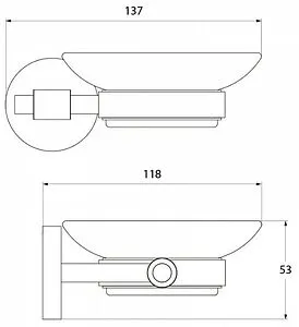 Мыльница IDDIS Gezanne хром L092 Мыльница IDDIS Gezanne хром L092, 2