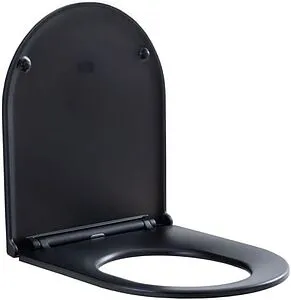 Крышка-сиденье для унитаза с микролифтом Aquanet Lake-BW smartfix soft-clos черный матовый 00316466 Крышка-сиденье для унитаза с микролифтом Aquanet Lake-BW smartfix soft-clos черный матовый 00316466, 1
