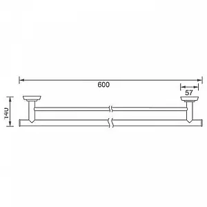 Полотенцедержатель Aquanet хром 4724D, 2