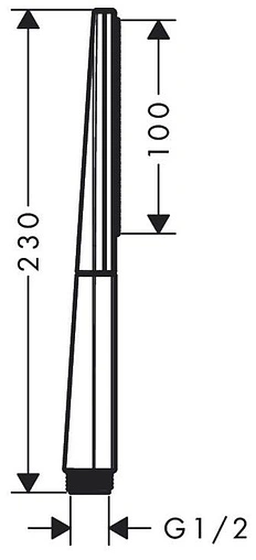Лейка ручного душа Hansgrohe Rainfinity 100 1jet чёрный матовый 26866670