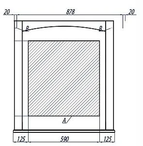 Зеркало Aquaton Жерона 85 черное серебро 1A158702GEM50, 2