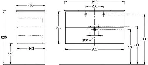Тумба под умывальник подвесная Kerama Marazzi Piano Forte 95 дымчатый вяз PI.F.95\OLM Тумба под умывальник подвесная Kerama Marazzi Piano Forte 95 дымчатый вяз PI.F.95\OLM