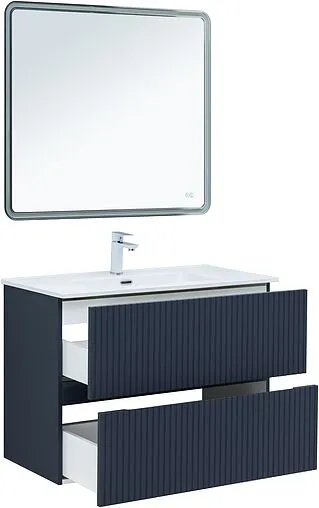 Тумба-умывальник Aquanet Джейн 90 маренго 00313303+