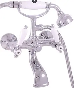 Смеситель для ванны Rav Slezak Morava retro хром/белый MK559.5/2, 1