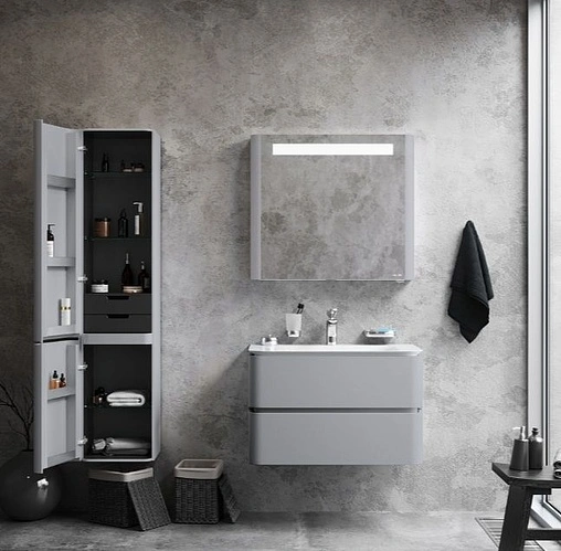 Тумба под умывальник подвесная Am.Pm Sensation 80 серый шелк M30FHX0802FG