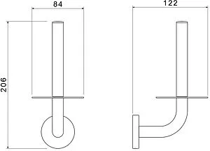 Держатель для запасных рулонов Aquatek Оберон чёрный матовый AQ4207MB Держатель для запасных рулонов Aquatek Оберон чёрный матовый AQ4207MB, 2