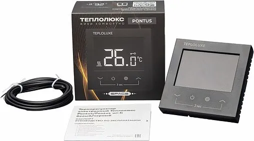 Терморегулятор Теплолюкс Pontus Space черный 100037059500