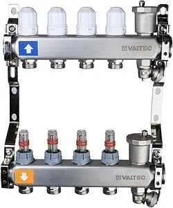 Группа коллекторная с расходомерами 9 отводов 1&quot;в/в x ¾&quot;ек Valtec VTc.579.EMNX.0609, 3