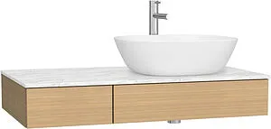 Тумба-умывальник подвесная VitrA Origin 90 R дуб 65678+, 1
