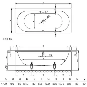Ванна стальная Bette Starlet 170x75 anti-slip+easy-clean белый 1380-000 PLUS AR Ванна стальная Bette Starlet 170x75 anti-slip+easy-clean белый 1380-000 PLUS AR, 2