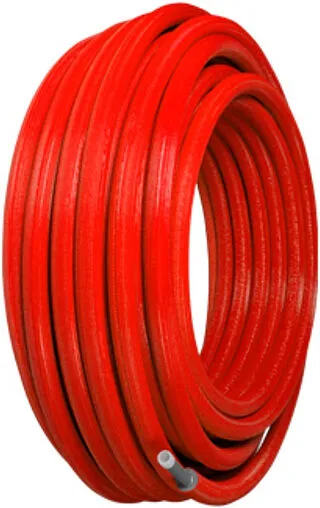 Труба сшитый полиэтилен в теплоизоляции Uni-fitt 16 x 2.2 мм PE-Xa EVOH 6мм красная бухта 100м 564R1610