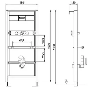 Инсталляция для писсуара с электроникой Aquanika 10.711.450.820.10, 2