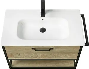 Тумба-умывальник подвесная Aquaton Лофт Фабрик 80 дуб эндгрейн 1A2424K7LTDU0, 3