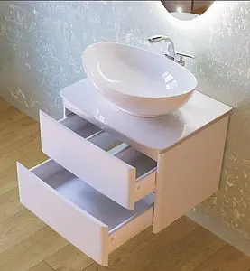 Тумба-умывальник подвесная Raval Moon белый Moo.01.60/P/W+30366 Тумба-умывальник подвесная Raval Moon белый Moo.01.60/P/W+30366, 2