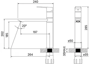 Смеситель для кухни IDDIS Edifice хром EDISB00i05, 2