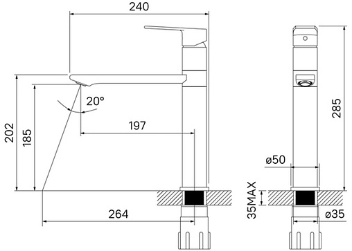 Смеситель для кухни IDDIS Edifice хром EDISB00i05
