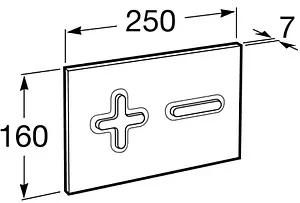 Клавиша смыва для унитаза Roca PL-6 890085005 кнопки/хром матовый, панель/белый глянцевый Клавиша смыва для унитаза Roca PL-6 890085005 кнопки/хром матовый, панель/белый глянцевый, 2