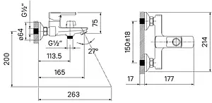 Смеситель для ванны IDDIS Bild хром BILSB00i02WA Смеситель для ванны IDDIS Bild хром BILSB00i02WA, 2