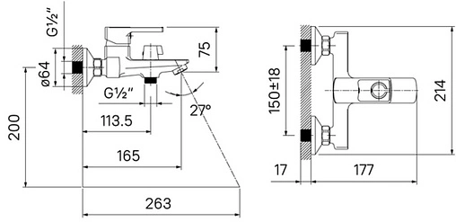 Смеситель для ванны IDDIS Bild хром BILSB00i02WA Смеситель для ванны IDDIS Bild хром BILSB00i02WA