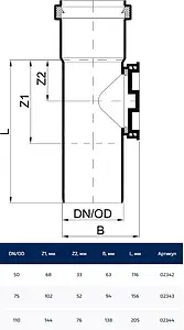 Ревизия внутренняя бесшумная D=110мм Poloplast POLO-KAL NG P2344 Ревизия внутренняя бесшумная D=110мм Poloplast POLO-KAL NG P2344, 2