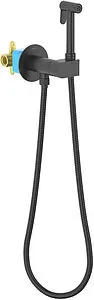 Гигиенический душ со смесителем Aquatek Оберон чёрный матовый AQ1024MB, 1
