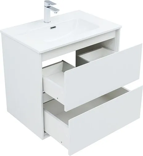 Тумба под умывальник подвесная Aquanet Милан 70 белый глянец 00336368