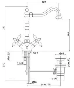 Смеситель для раковины Cezares Nostalgia хром NOSTALGIA-LS2-01 Смеситель для раковины Cezares Nostalgia хром NOSTALGIA-LS2-01, 2