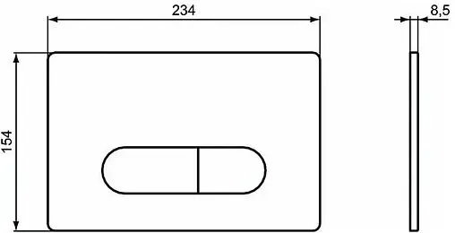 Комплект 5 в 1 Ideal Standard Connect AquaBlade P211601 с кнопкой R0116AA хром глянцевый