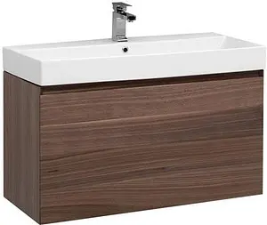 Тумба-умывальник подвесная Aquanet Нью-Йорк 100 орех 00203949+ Тумба-умывальник подвесная Aquanet Нью-Йорк 100 орех 00203949+, 1