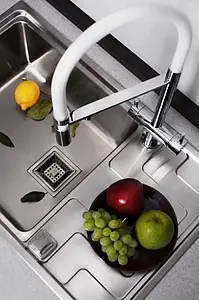 Смеситель для кухни с подключением к фильтру Omoikiri Kanto C хром/белый 4994015, 5