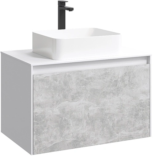 Тумба под умывальник подвесная Aqwella Mobi 80 белый MOB0108W