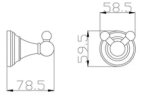 Крючок двойной Rav Slezak Morava retro золото MKA0102Z Крючок двойной Rav Slezak Morava retro золото MKA0102Z, 2