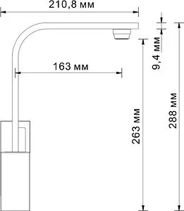 Смеситель для кухни Wasserkraft Alme хром 1507, 2