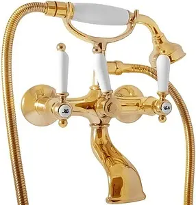 Смеситель для ванны Rav Slezak Morava retro золото/белый MK559.5/2Z, 1