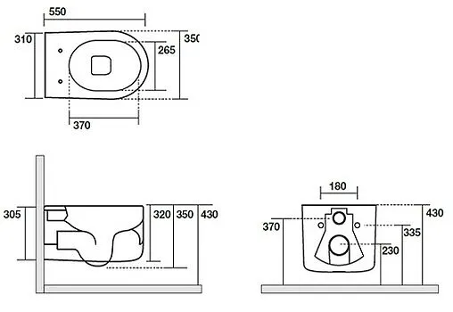 Унитаз подвесной безободковый Kerasan Nolita Tornado черный матовый 531531
