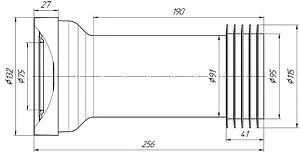 Патрубок для унитаза Ани Пласт W1238 Патрубок для унитаза Ани Пласт W1238, 2