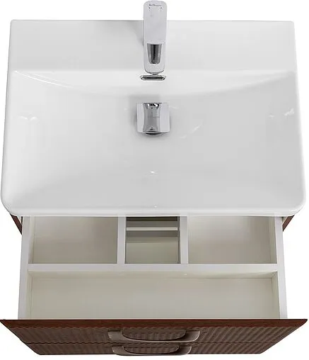 Тумба-умывальник подвесная BelBagno DUE 60 Noce DUE-600-2C-SO-NOCE-P+BB-8076-3-60