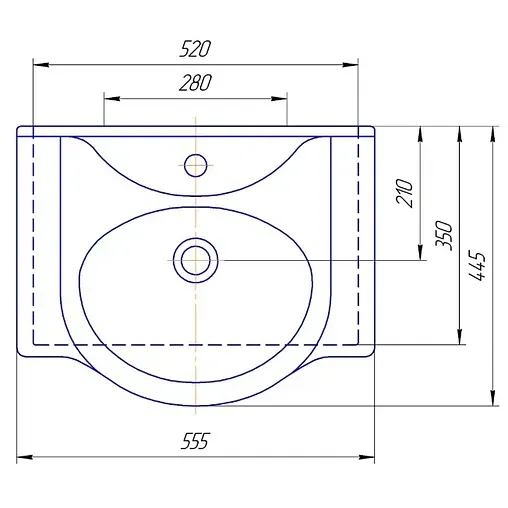Раковина Kirovit Капри 55 белый 4620008199344