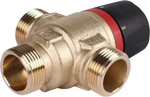 Трехходовой термостатический смесительный клапан ¾&quot; +20...+43°С Kvs 1.6 Rommer RVM-0121-164320