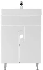 Тумба-умывальник напольная Айсберг Лилия 60 белый DA2013T+4607152361674, 3