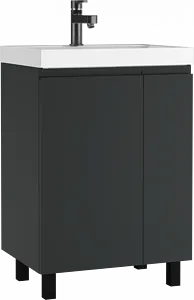 Тумба-умывальник напольный Домино Graffo 60 графит DGr2418T+4627173210164, 1