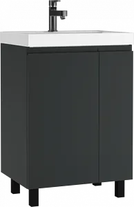Тумба-умывальник напольная Домино Graffo 60 графит DGr2418T+4627173210164, 1