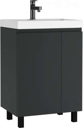Тумба-умывальник напольный Домино Graffo 60 графит DGr2418T+4627173210164