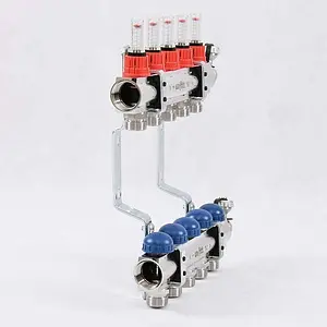 Группа коллекторная с расходомерами 5 отводов 1&quot;в/в x ¾&quot;ек Uni-fitt 440E4305, 5