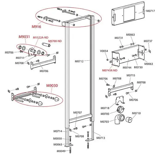 Инсталляция для писсуара AlcaPlast A107/1200