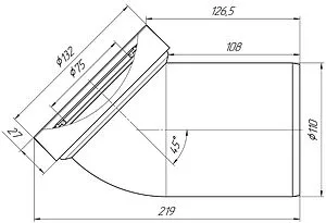 Патрубок для унитаза Ани Пласт 45° W4220 Патрубок для унитаза Ани Пласт 45° W4220, 2